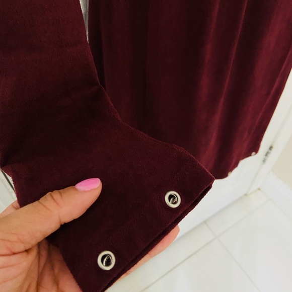 Venus burgundy velvet dress - Picture 3 of 6